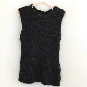 Girl’s Deux par Deux Black Sleeveless Knit Top Size 4